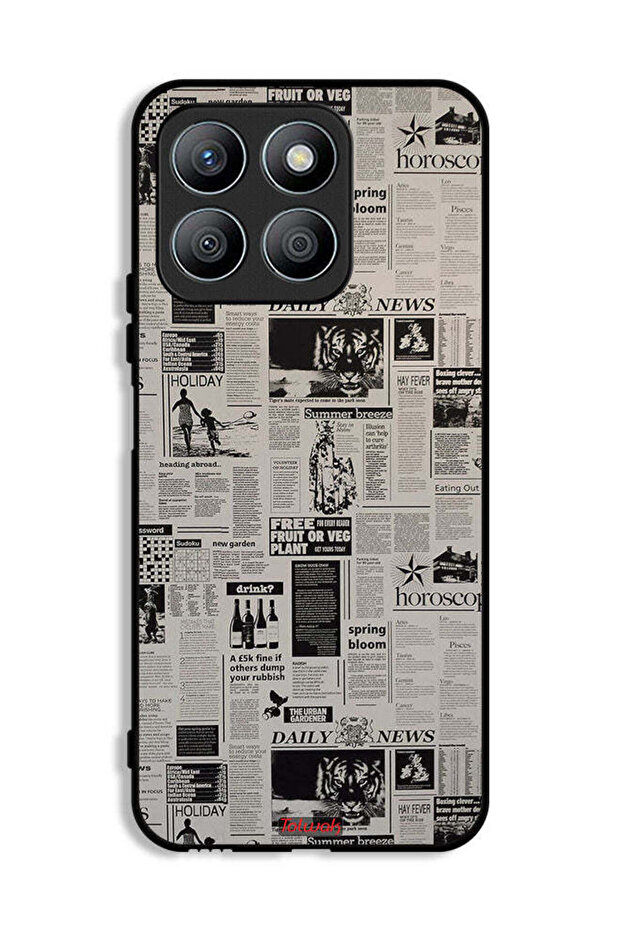Honor X8b Protective Case Cover Newspaper Recording
