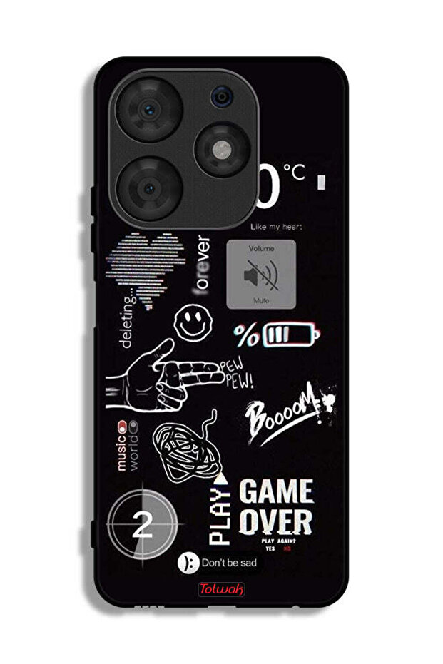 Tecno Spark 10 Pro Protective Case Cover Game Over Pew Pew