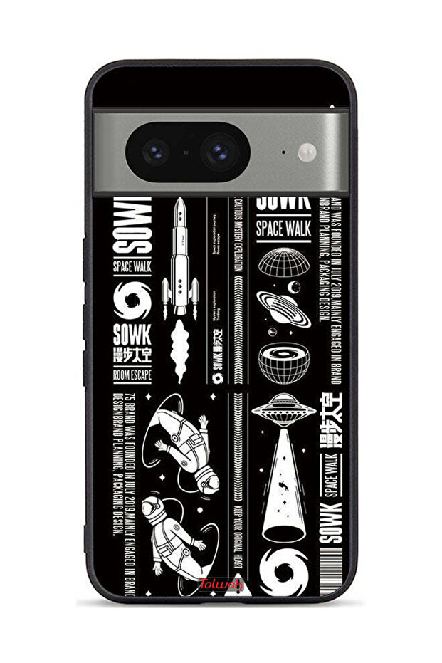 Google Pixel 8 Protective Case Cover Sowk Space Walk Sticker