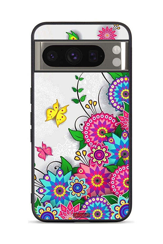 Google Pixel 8 Pro Protective Case Cover Mandala Flowers
