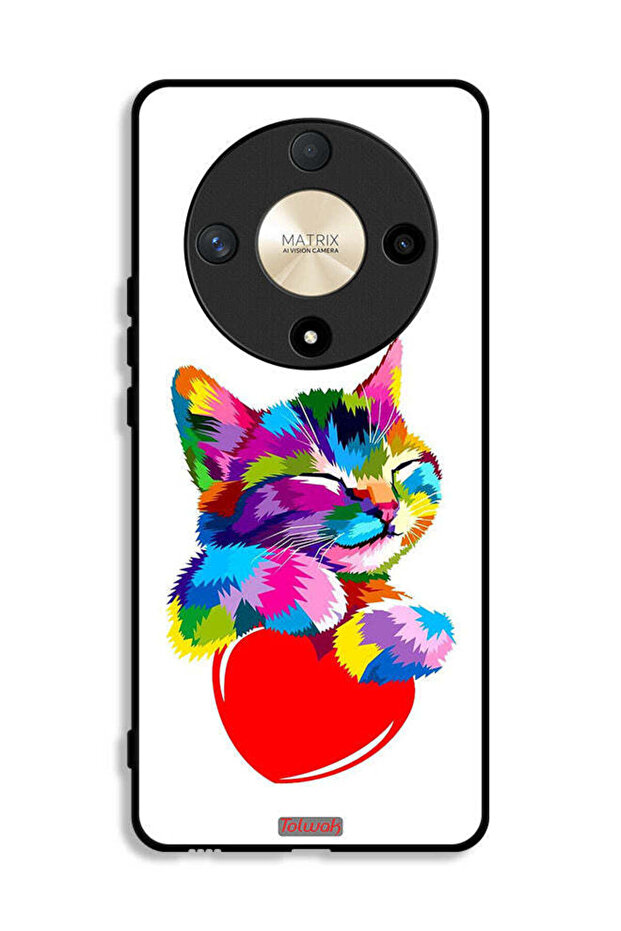Honor X9b Protective Case Cover Colourful Kitten