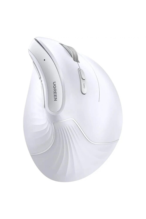 4000 DPI 6 Tuşlu Ergonomik Kablosuz Dikey Mouse, Beyaz, 45759 - 1