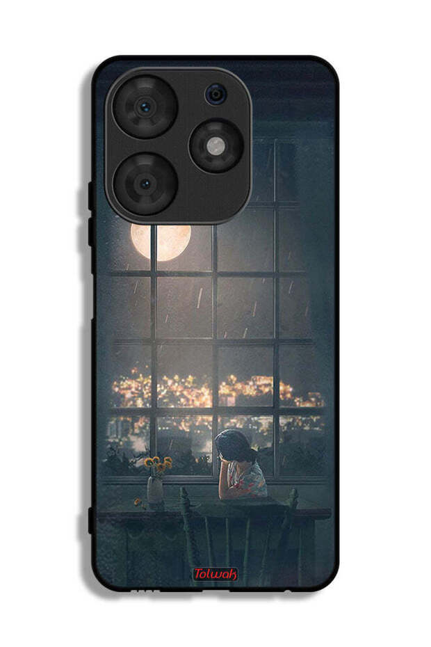 Tecno Spark 10 Pro Protective Case Cover Looking At Moon Art