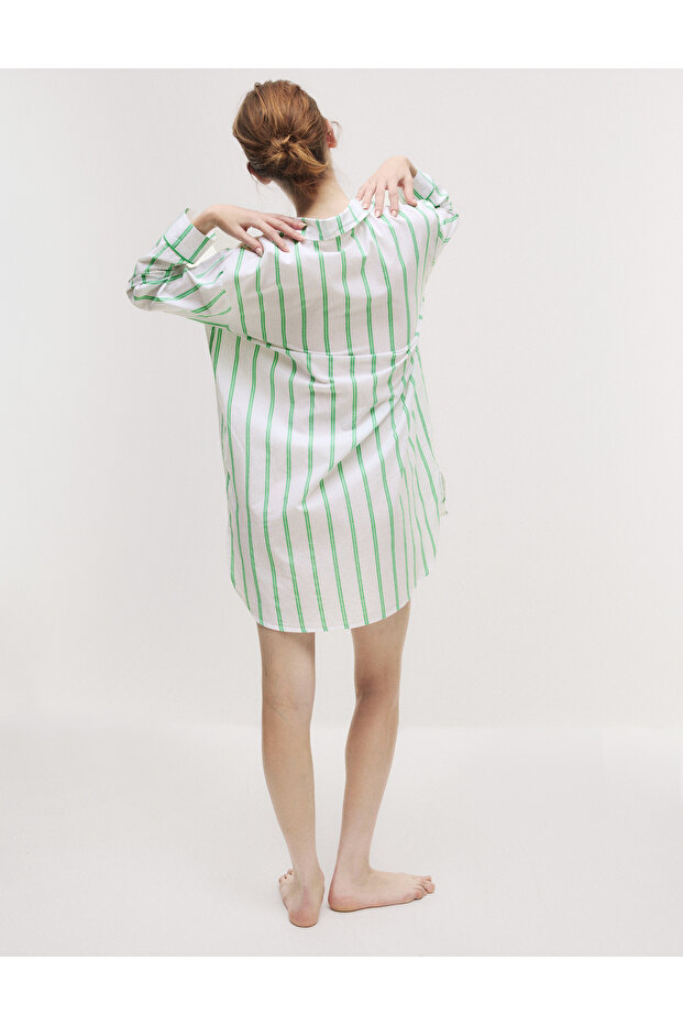 Cool Comfort™ Çizgili Gecelik - 4