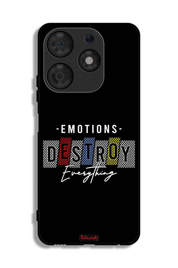 Tecno Spark 10 Pro Protective Case Cover Emotions Destroy Everything