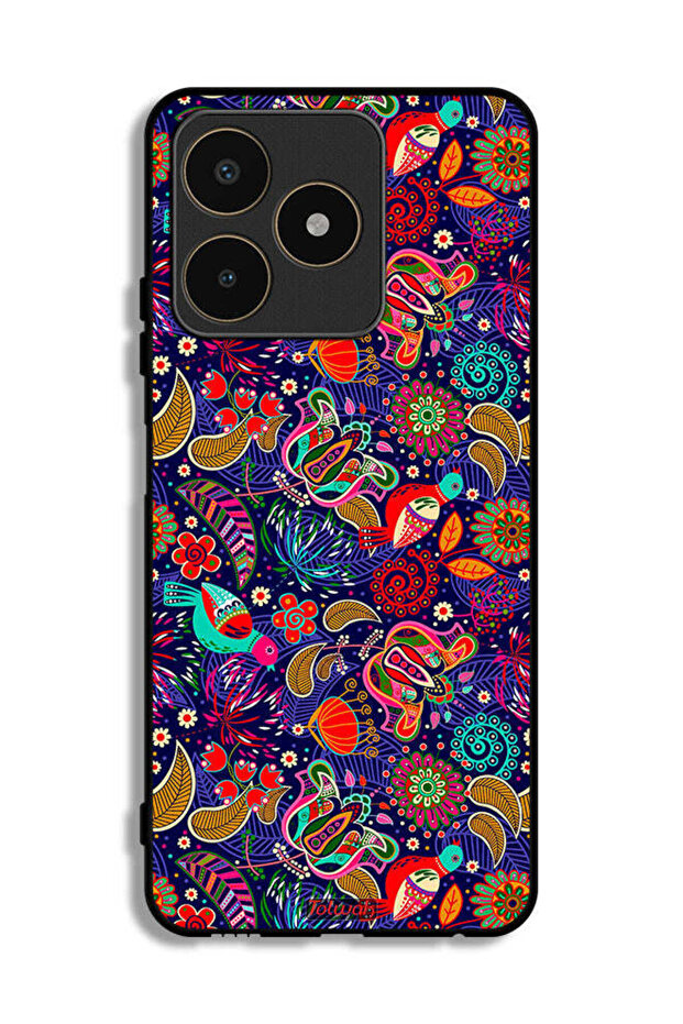 Realme C53 Protective Case Cover Pattern Colorful Birds Leaf Flowers