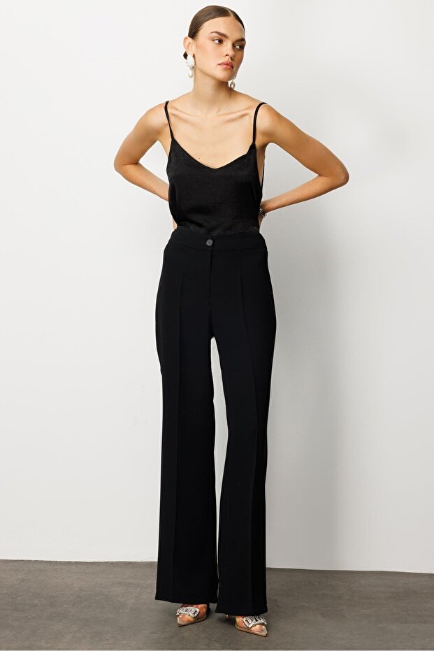 Modailgi Krep Pantolon - 75007 Siyah - 2