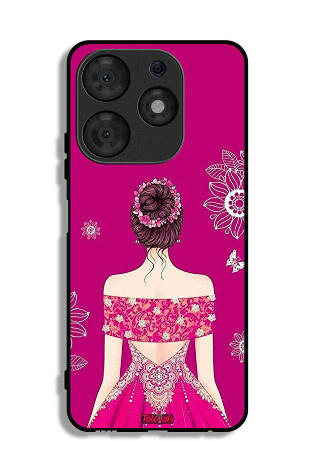 Tecno Spark 10 Pro Protective Case Cover Girl And Flowers Art