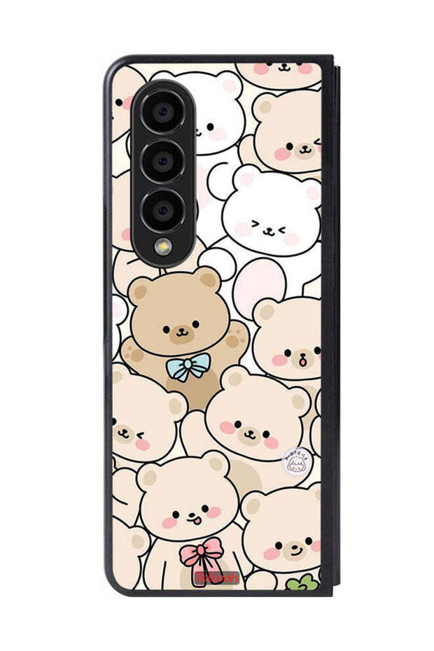 Samsung Galaxy Z Fold 4 Protective Case Cover Bears Pattern