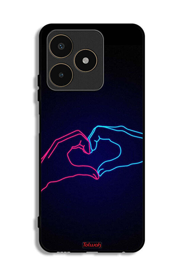 Realme C53 Protective Case Cover Touching Hand Making Heart