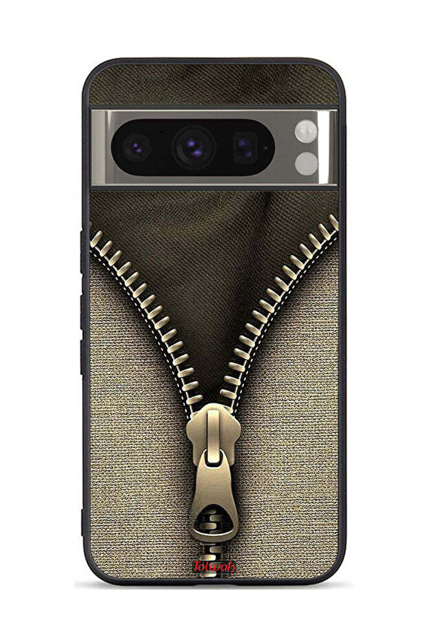Google Pixel 8 Pro Protective Case Cover Zip Pattern - 1
