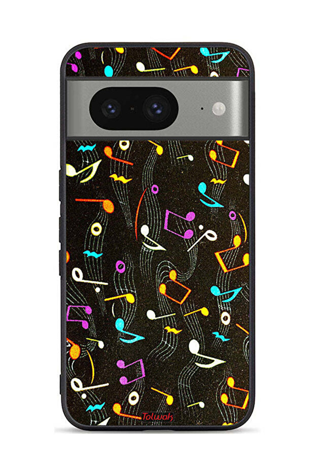 Google Pixel 8 Protective Case Cover Music Fabric Pattern