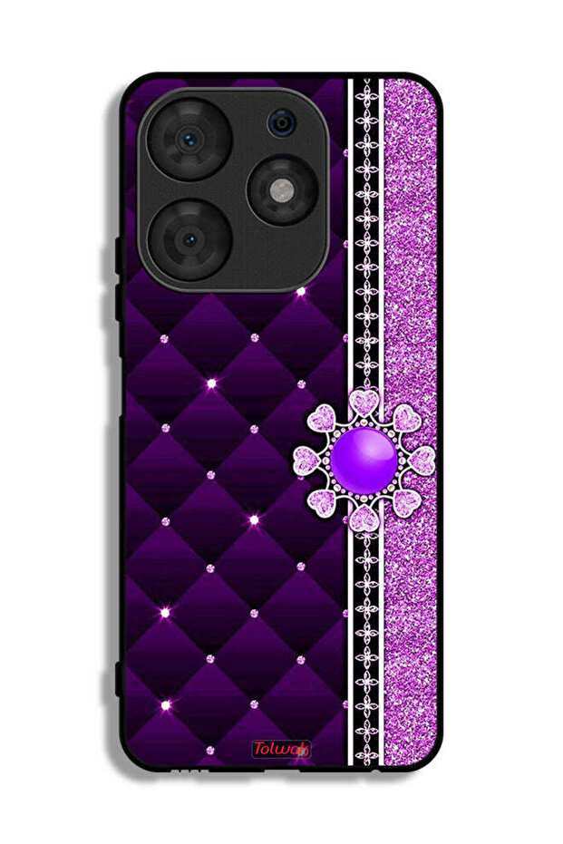 Tecno Spark 10 Pro Protective Case Cover Glitter Hearts