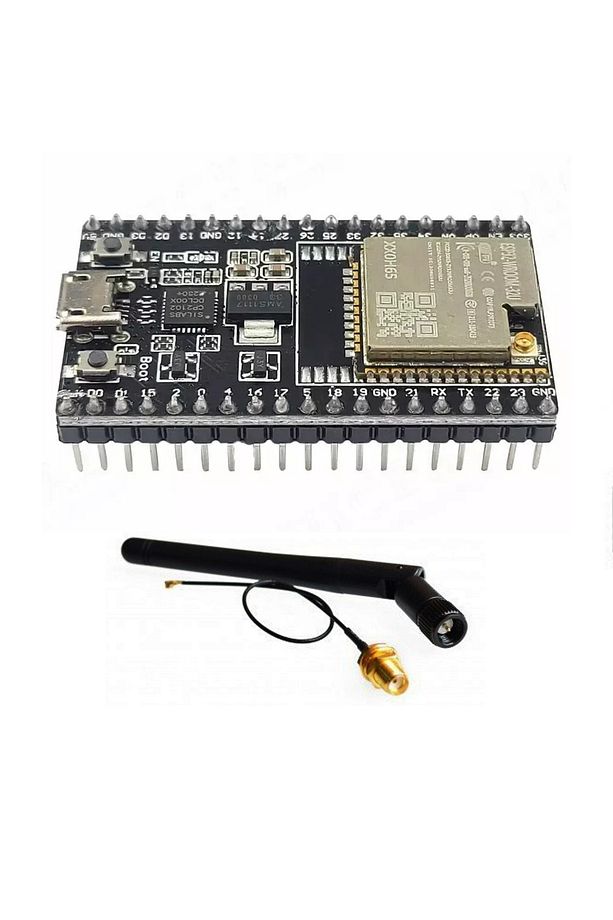 ESP32 WROOM-32U Geliştirme Modülü + (Harici Anten Dahil) – WiFi & Bluetooth, IoT ve Arduino Uyumlu - 1