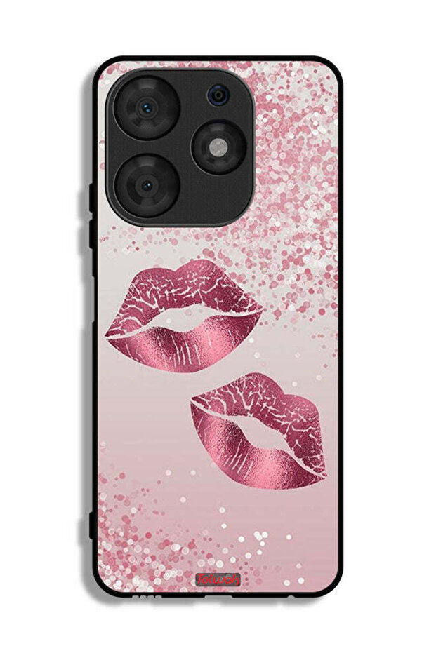 Tecno Spark 10 Pro Protective Case Cover Glitter Lips