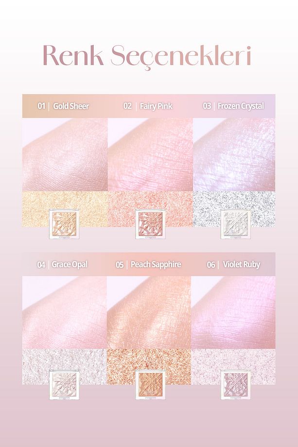 Mikro Inci Tanecikleriyle Yoğun Işıltı Sağlayan Highlighter Prism Highlighter 06 Violet Ruby - 5