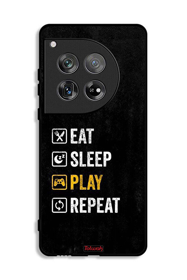 OnePlus 12 Protective Case Cover Eat Sleep Play Repeat