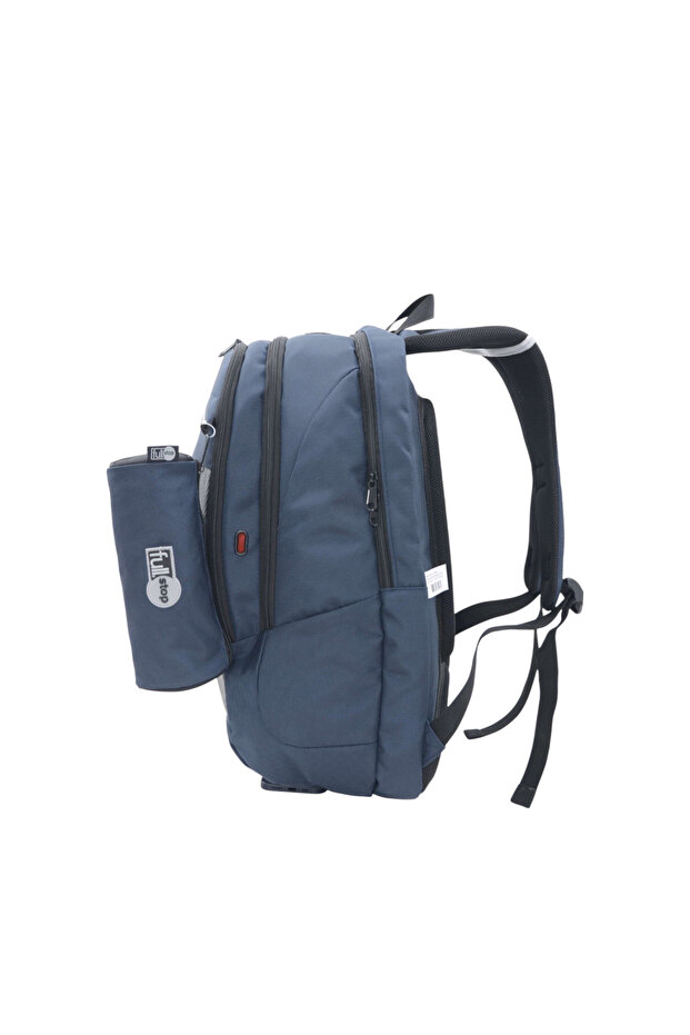 Solid School Backpack with Adjustable Shoulder Straps - 12x21 cms - 3
