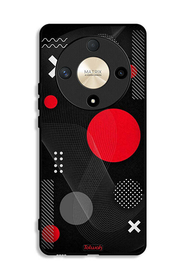 Honor X9b Protective Case Cover Round And Cross Shape Pattern