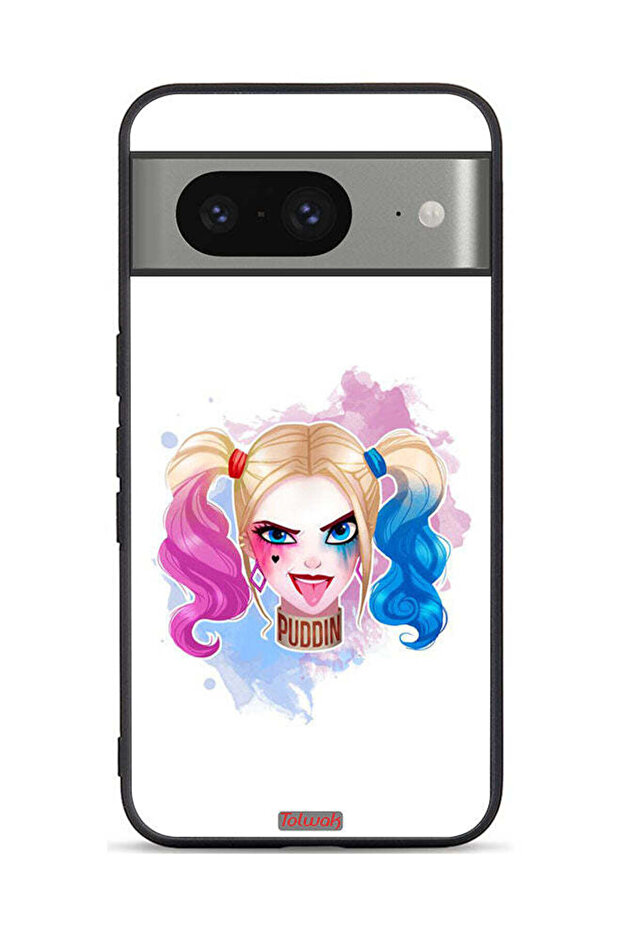Google Pixel 8 Protective Case Cover Harley Quinn Art