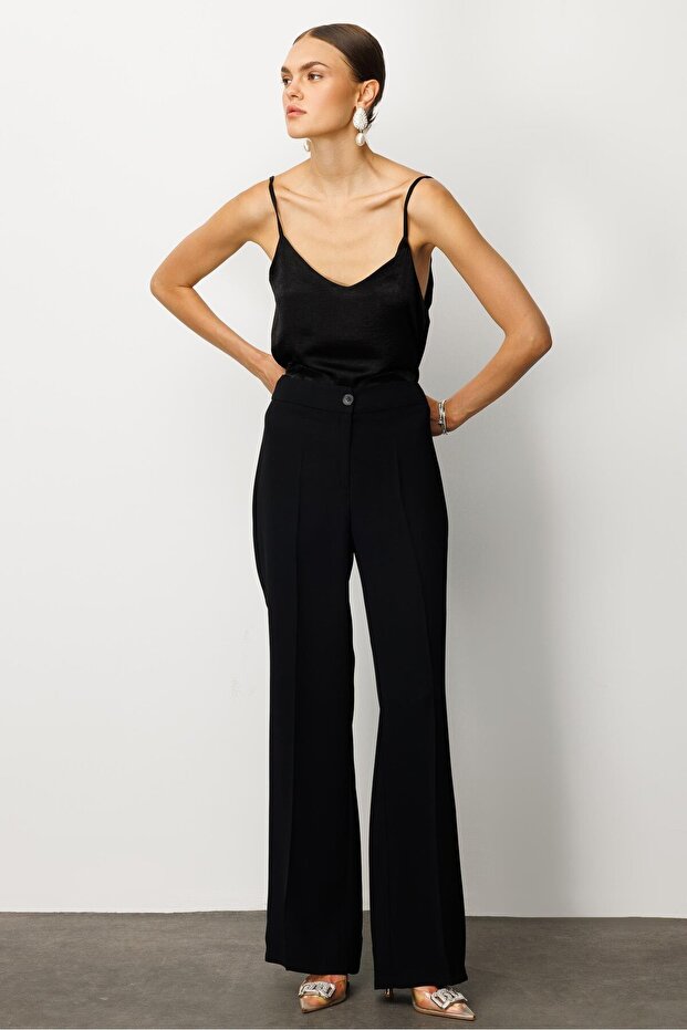 Modailgi Krep Pantolon - 75007 Siyah - 4