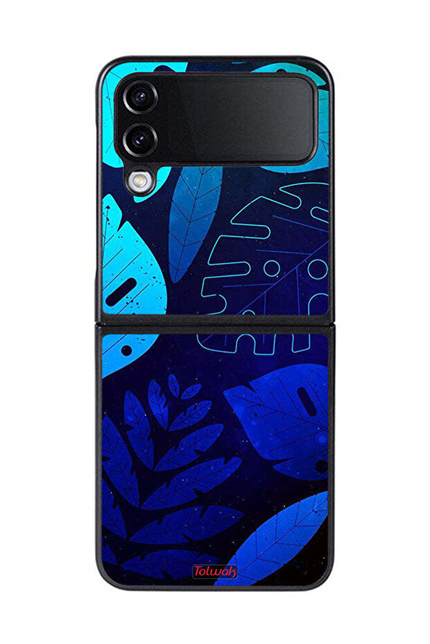 Samsung Galaxy Z Flip 4 Protective Case Cover Leaves Pattern