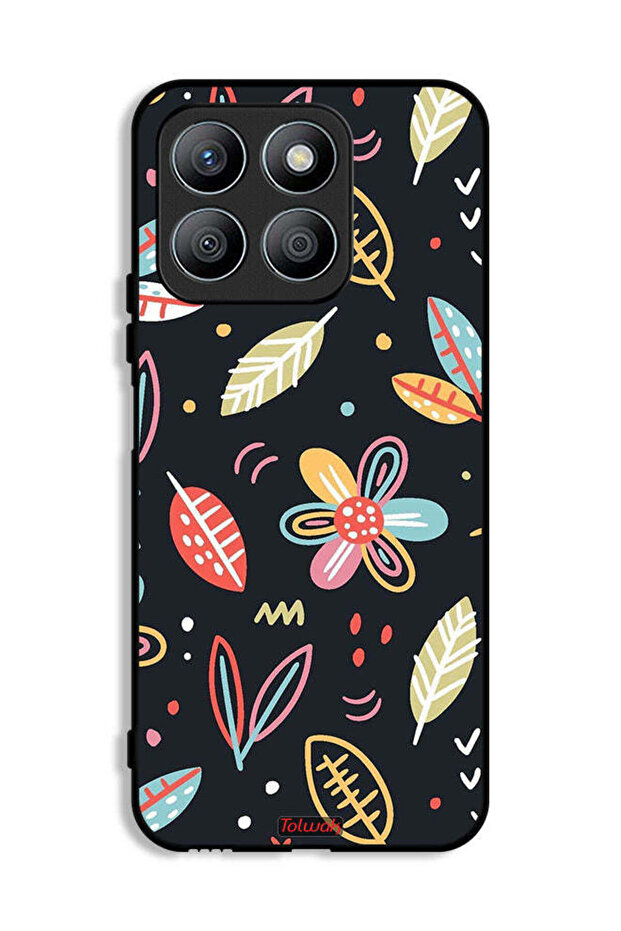 Honor X8b Protective Case Cover Flowers And Leaves Abstract Art