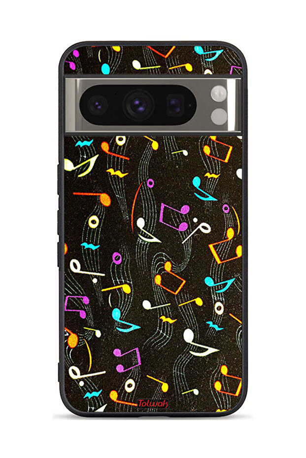 Google Pixel 8 Pro Protective Case Cover Music Fabric Pattern