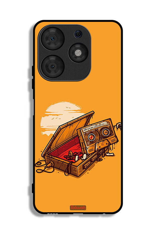 Tecno Spark 10 Pro Protective Case Cover Cassette And Tape Art
