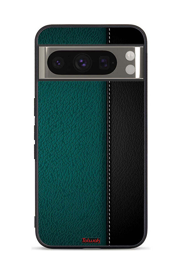 غطاء حماية جلدي بنقشة جلد البقر لهاتف Google Pixel 8 Pro - 1