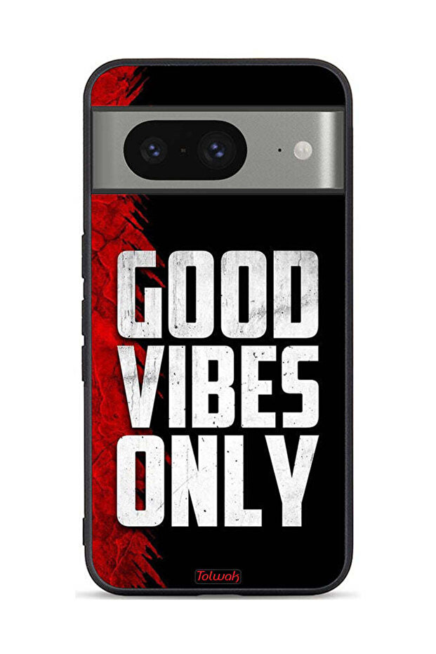 Google Pixel 8 Protective Case Cover Good Vibes Only