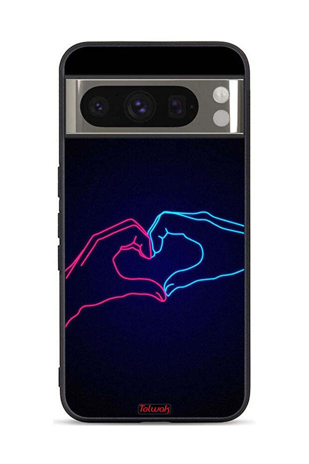 Google Pixel 8 Pro Protective Case Cover Touching Hand Making Heart