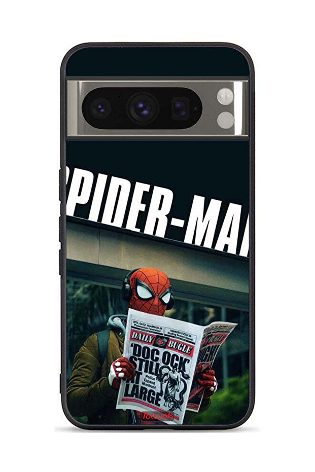 Google Pixel 8 Pro Protective Case Cover Spiderman Reading Newspaper