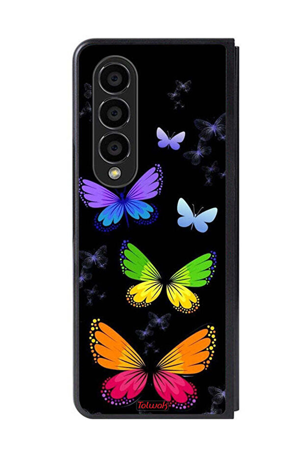Samsung Galaxy Z Fold 4 Protective Case Cover Colorful Butterflies