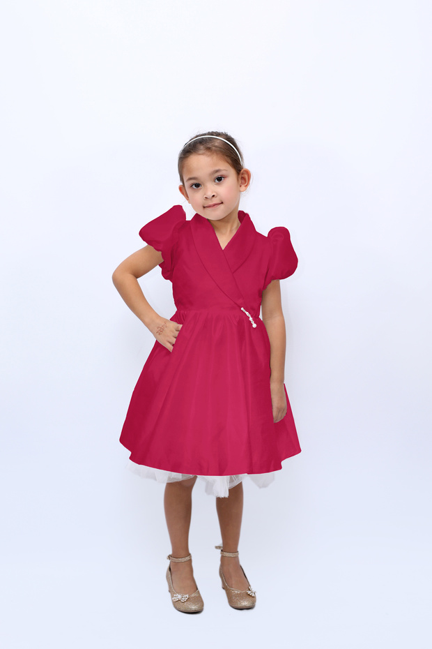 Modern Lady Party Dress Hot Pink Colour