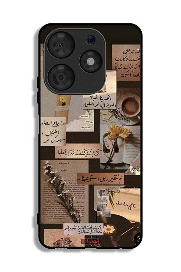 Tecno Spark 10 Pro Protective Case Cover Arabic Quotes Vintage