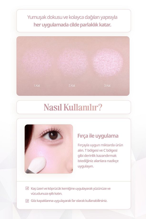 Mikro Inci Tanecikleriyle Yoğun Işıltı Sağlayan Highlighter Prism Highlighter 06 Violet Ruby - 8