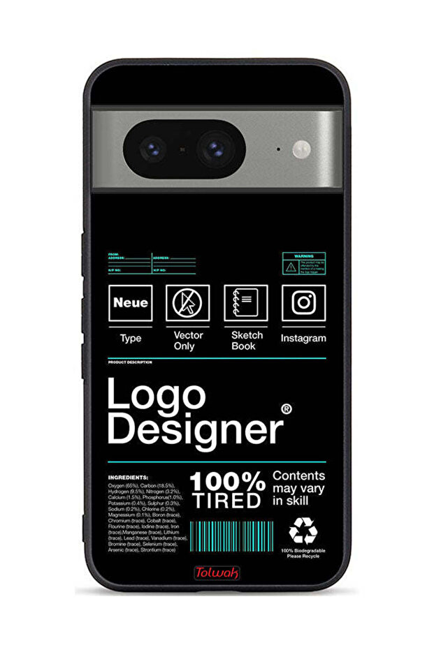 Google Pixel 8 Protective Case Cover Logo Designer Sticker