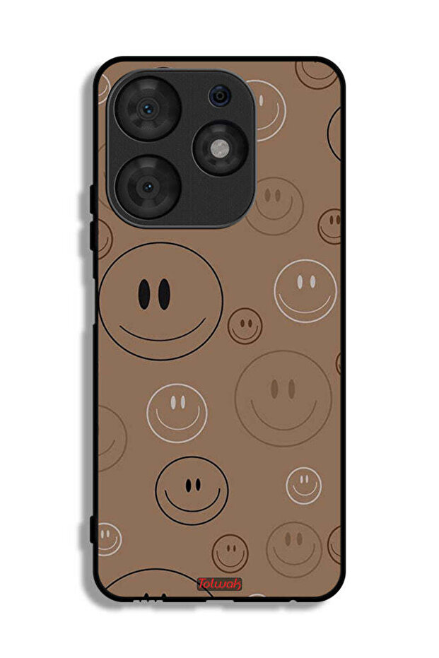 Tecno Spark 10 Pro Protective Case Cover Smiley Faces Pattern