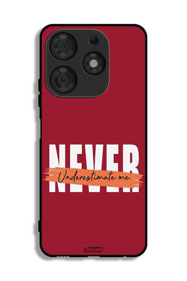 Tecno Spark 10 Pro Protective Case Cover Never Underestimate Me