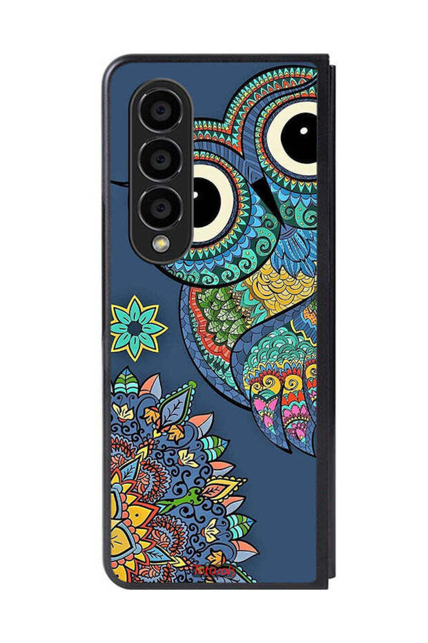 Samsung Galaxy Z Fold 4 Protective Case Cover Floral Owl