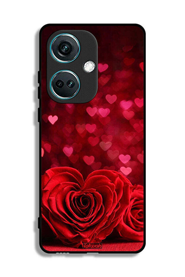 OnePlus Nord CE3 Protective Case Cover Heart Flowers Abstract Art