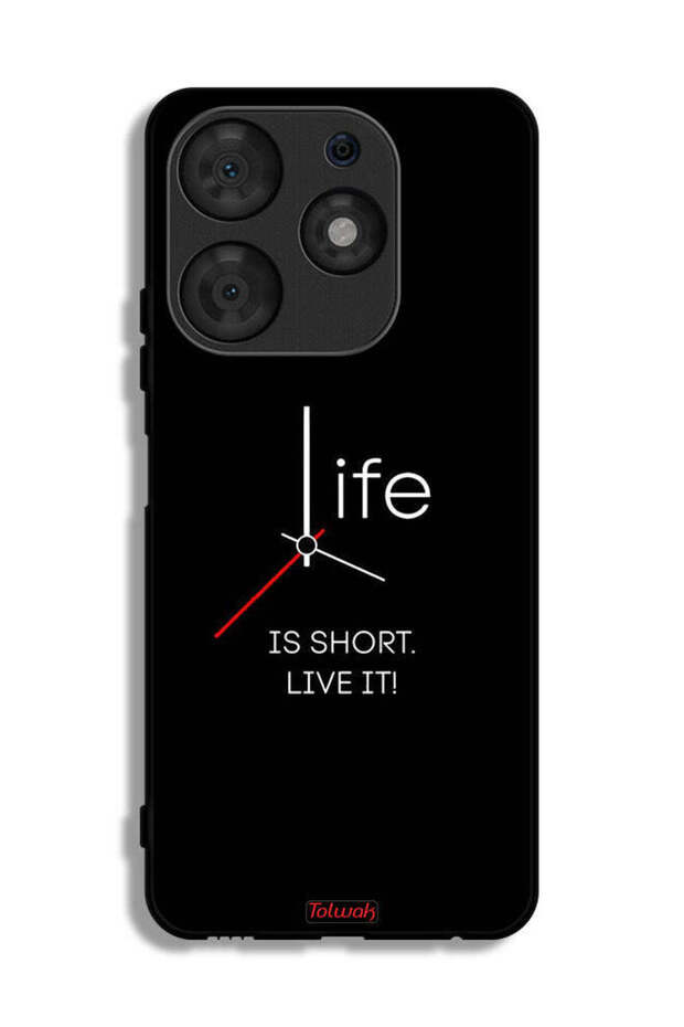 Tecno Spark 10 Pro Protective Case Cover Life Is Short Live It