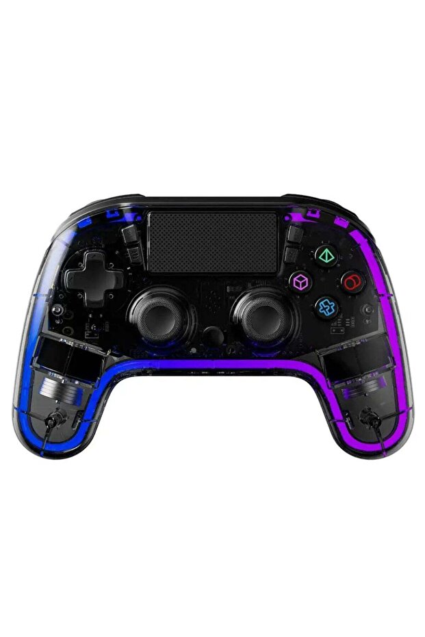 Gaming PS4 Gamepad Transparent Controller - Black