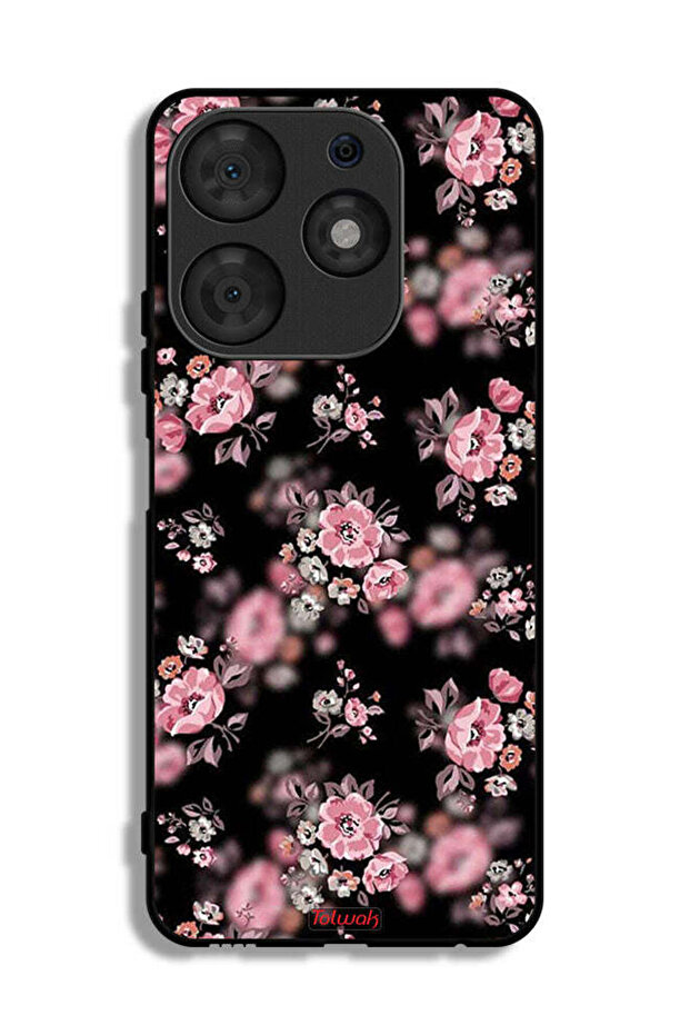 Tecno Spark 10 Pro Protective Case Cover Portrait Flowers Pattern