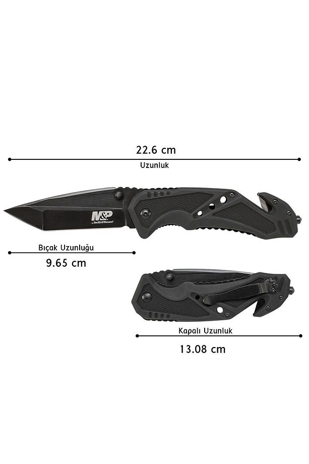 Smith Wesson® M&P® TANTO BLACK Survivor Rescue Knife Carbon Taktik Çakı SWMP11BCP - 2