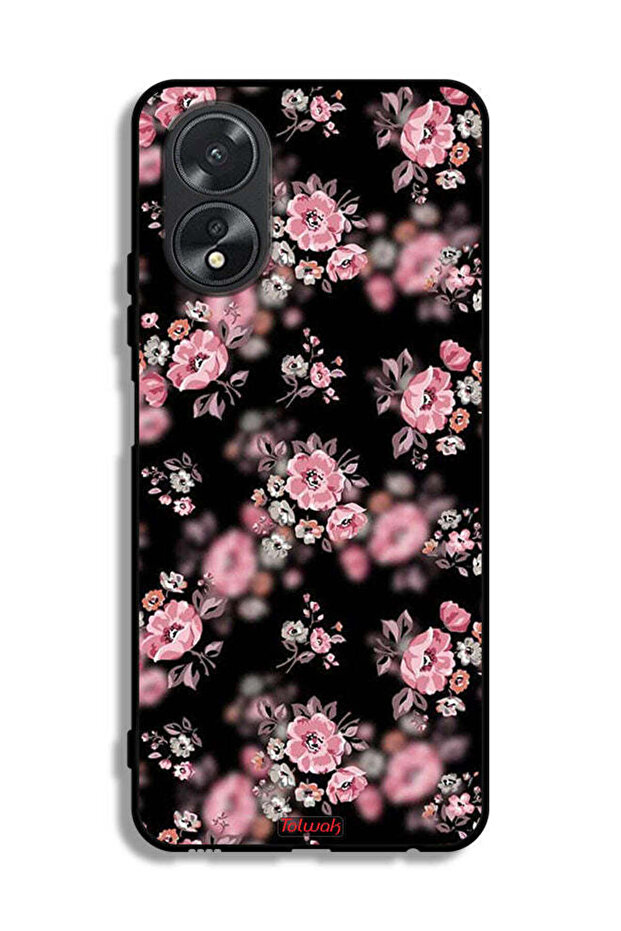 Oppo A38 Protective Case Cover Portrait Flowers Pattern
