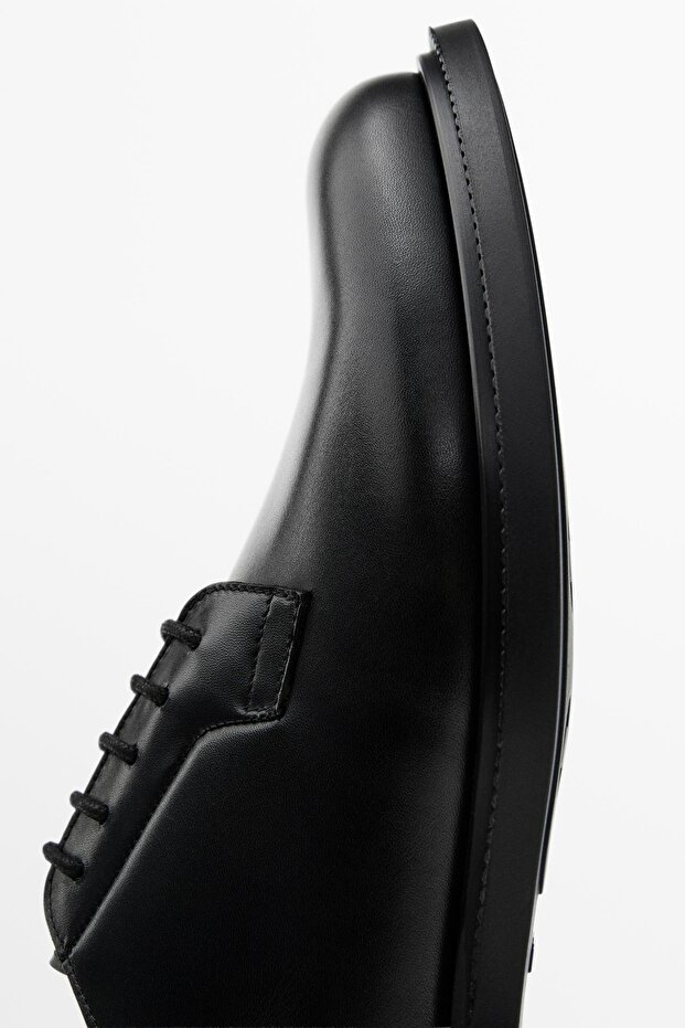 Siyah blucher ayakkabı - 5