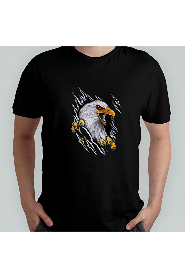 Kartal Eagle Unisex 100% Cotton Crew Neck T-Shirt Model 3