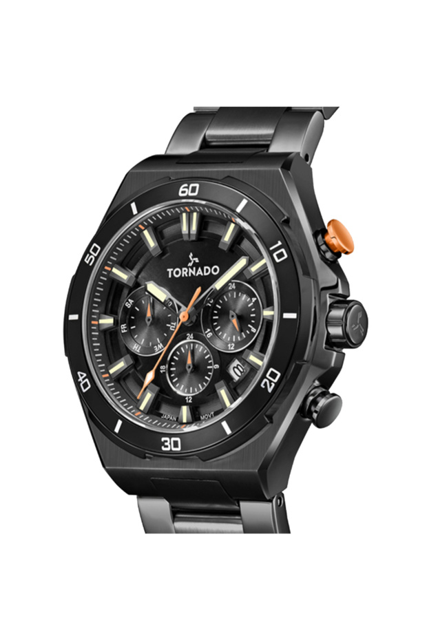 Stellar X Men's Multi Function Black Dial Watch - T24104-BBBB - 5